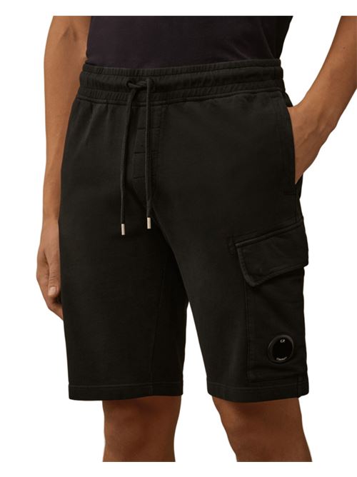 LIGHT FLEECE CARGO LENS SWEATSHORTS C.P. COMPANY | SB704A002246G999